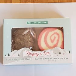 Feeling Smitten
Volcanic Foot Stone & Candy Cane Bubble Bath Bar (Naughty & Nice Gift Set)
