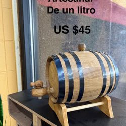 Barrilitos De Madera Artesanales Para Bebidas De 1 Litro 