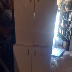 Two White Shelves/ Drawer