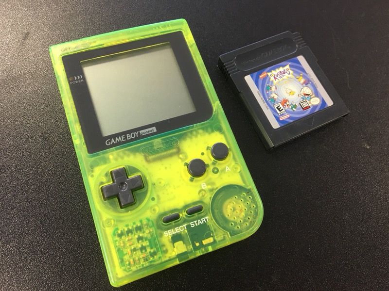 Extreme Green Gameboy Pocket with Game