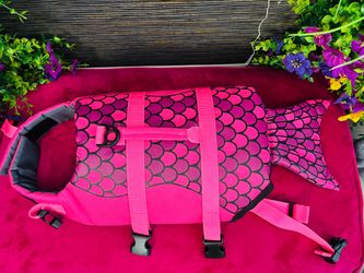 Pink Mermaid Dog Life Jacket
