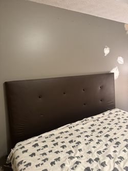 Custom Faux Leather King Headboard