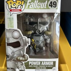 Funko POP Fallout Brotherhood of Steel Power Armor Figure #49 Box Damaged as is