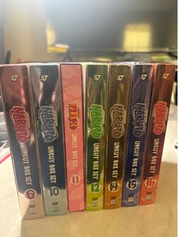 Shonen Jump Naruto Uncut Box Set 6,10-12,14-16 DVDs W/Booklets $75