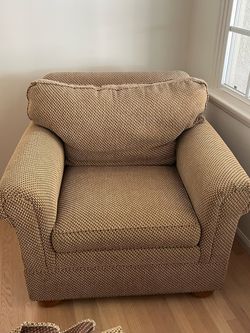 Ethan Allen Chair and Ottoman