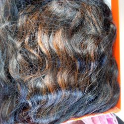 Long Brown Hair Wig With Blonde Highlights New