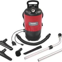 Backpack vacuum he’s been slightly used just for a couple months the upright commercial vacuum is brand new I have all the components Extra bag