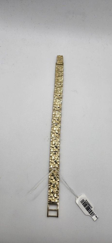 10kt Gold Nugget Bracelet 30.9G 7.75"