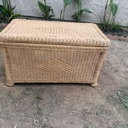 Vintage Rattan Wicker Chest