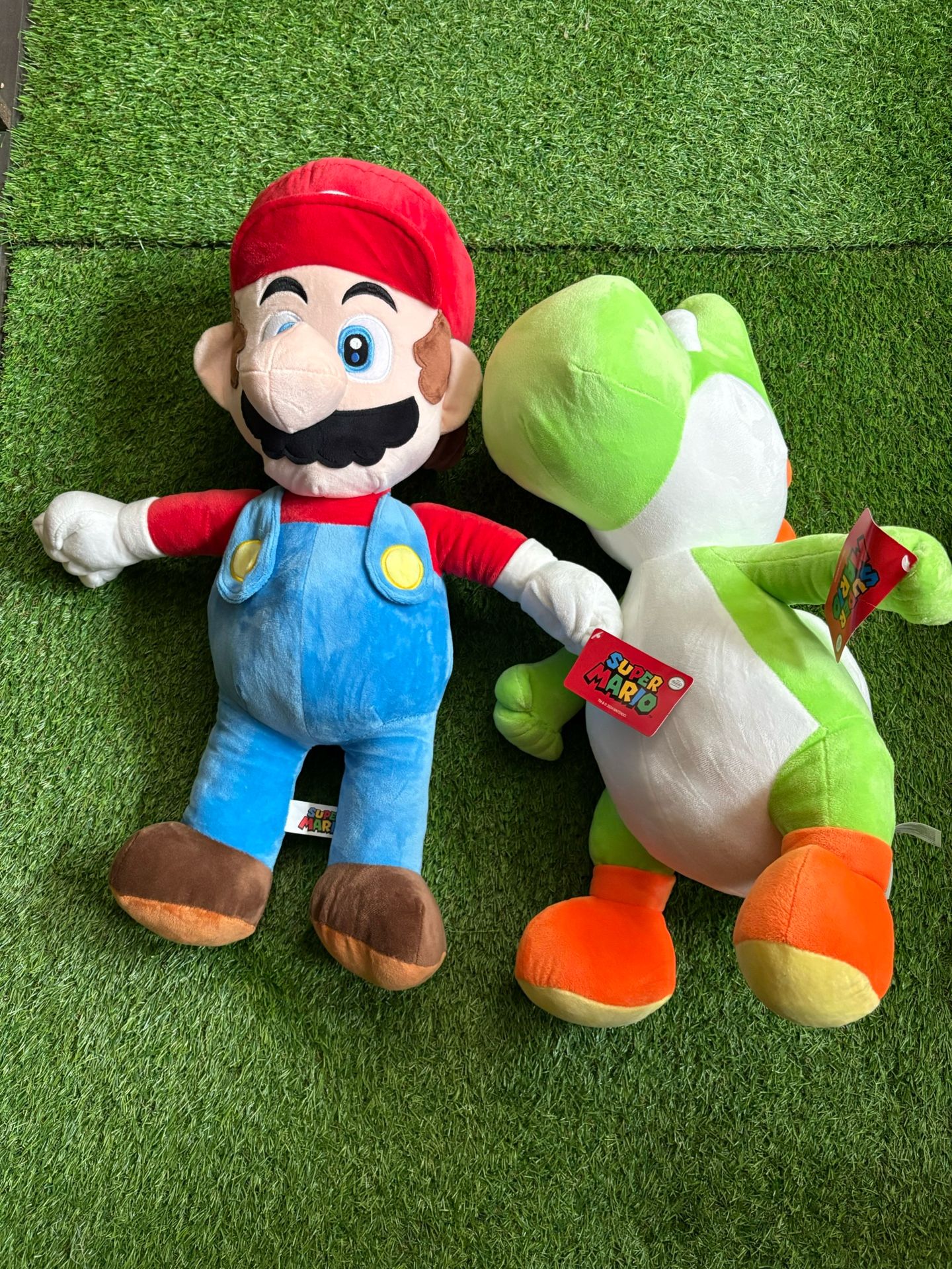 Mario and Yoshi plush
