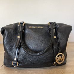 Michael Kors Hamilton Black Pebbled Leather Satchel – With Dust Bag