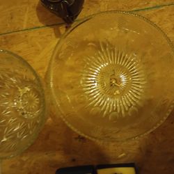 Antique Punch bowls And Glasses 