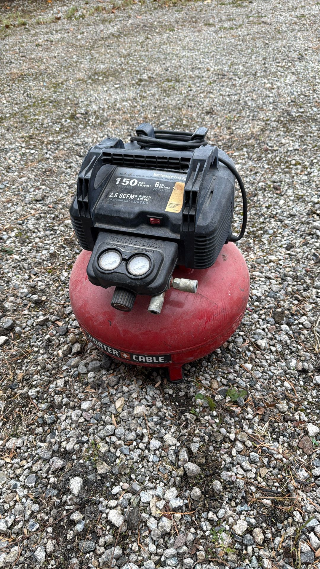 Porter Cable 6 Gal Pancake Compressor 