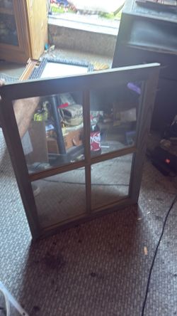 Barnyard style window mirror