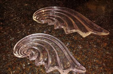 Mikasa Clearwater Nautilus Crystal Serving Trays