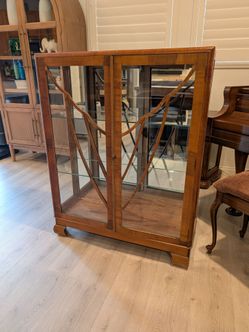 English Art Deco Vintage Display Cabinet