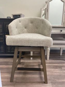 Swivel Bucket Fabric Barstool - Details In Post
