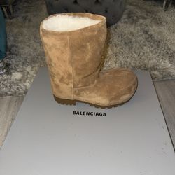 Balenciaga Alaska Fur Ankle Boots