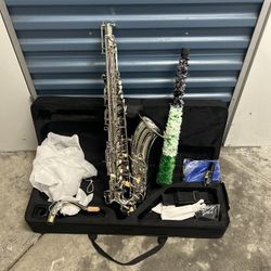 Beautiful 😻 Professional Tenor Saxophone Bb Sax Brass Silver Color