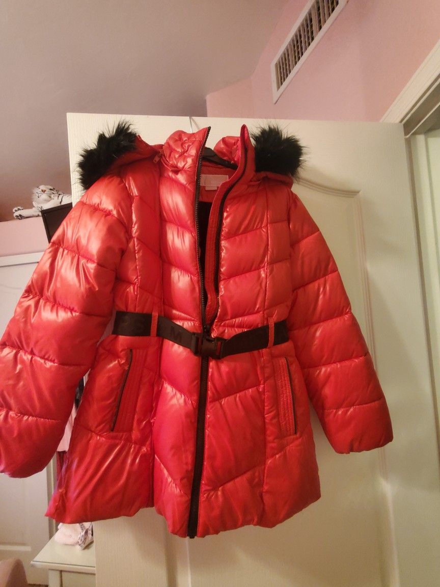 Michael Kors Red Puffer Jacket Size 12