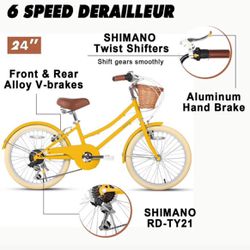 Glerc Yellow Beach Cruiser Bike