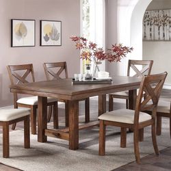 7 PIECE DINING TABLE SET CHAIRS - MESA SILLAS COMEDOR
