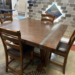 Modern Rustic Wooden Table/ Dining Table And 4 Chairs To Match