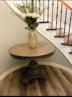 Entry Way Round Wood Table