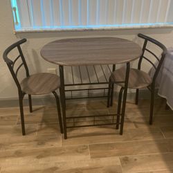 Breakfast Coffee Table With Chairs Black And Gray Set 