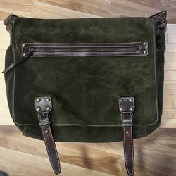 Claudia Firenze Genuine Sueded Leather Messenger Bag