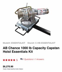 1000 lb capacity capstand hoist