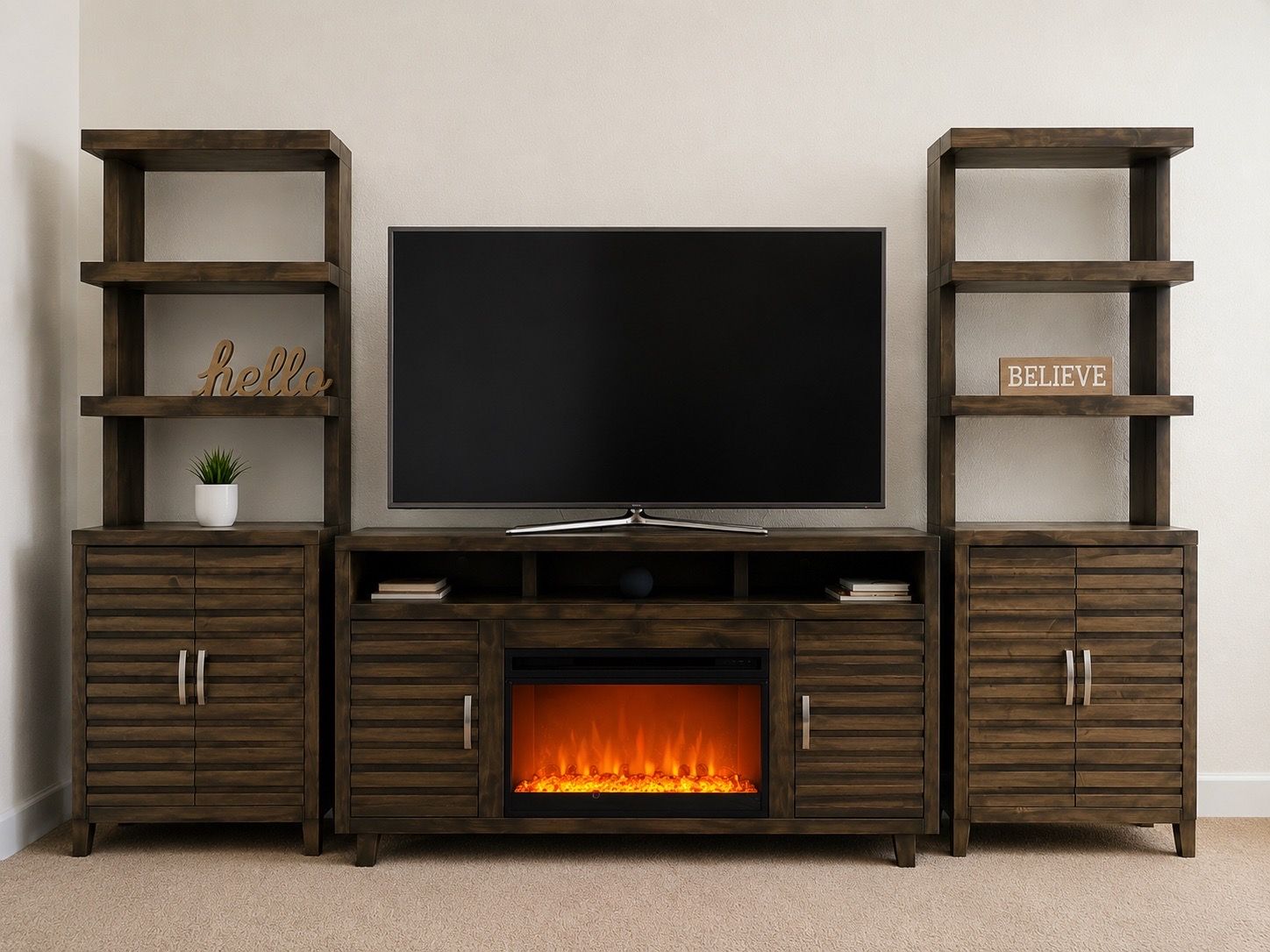 Entertainment Center with Electric Fireplace 🔥