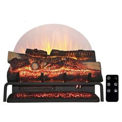 22" Freestanding Electric Fireplace Log Set,Fireplace Insert, Heater 750W/1500W with Remote Control,Crackling Sound, Adjustable 5 Flame & Ember Bright