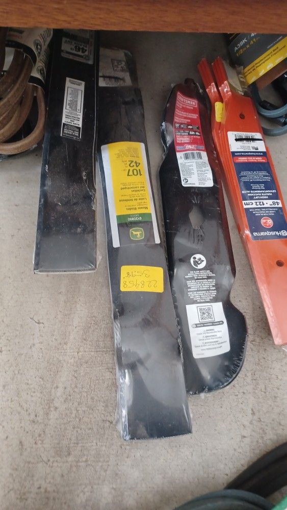 Riding Lawn Mower Blades. $15 Per Set. Several Makes And Models Available