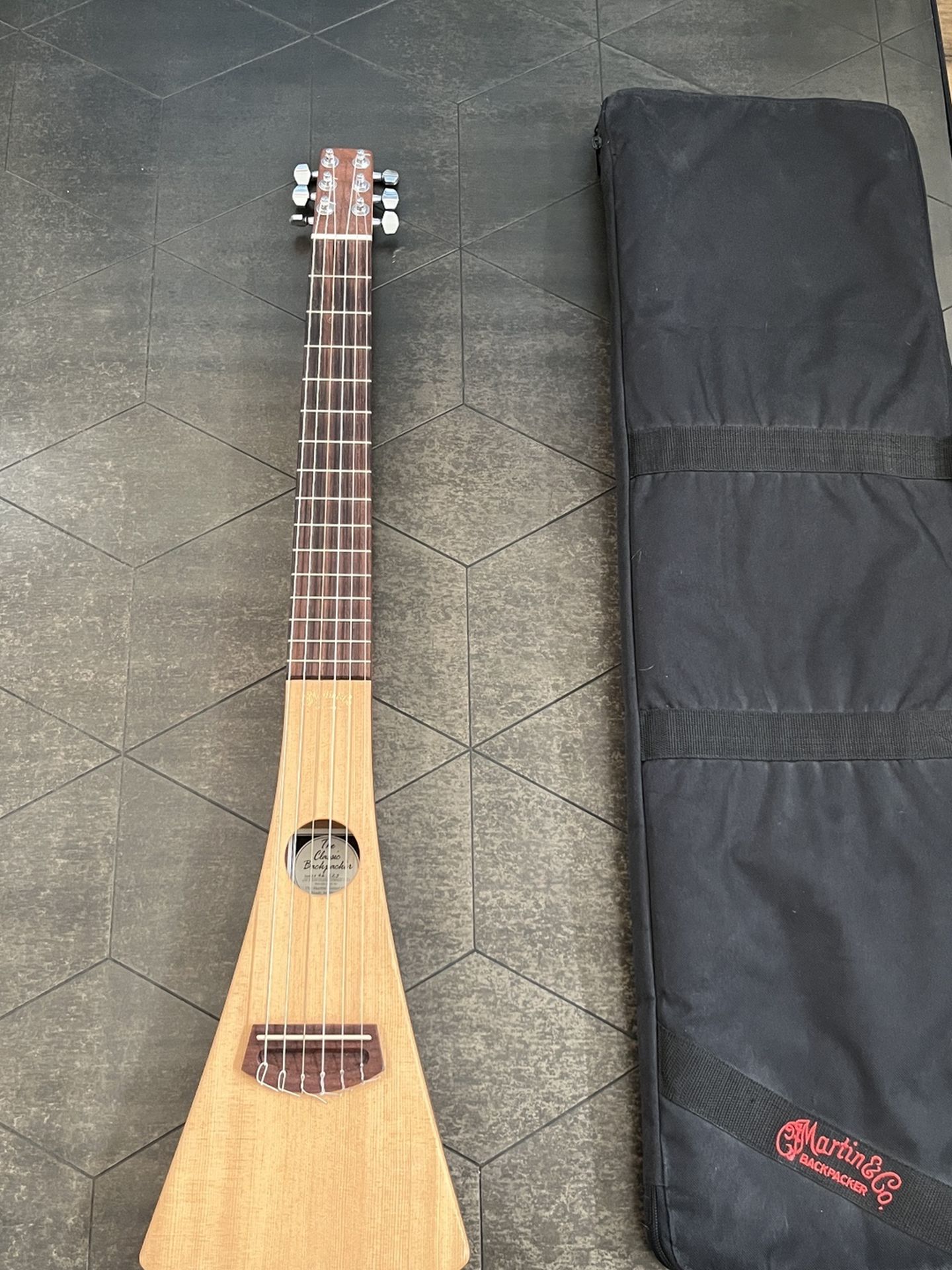 Martin Backpacker Rare Nylon String Guitar, Excellent With Case