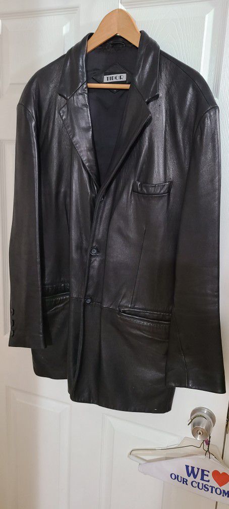 Black Leather Sport Jacket 