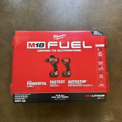 M18 Fuel 18V Impact And Driver Combo Kit With 2 Tools