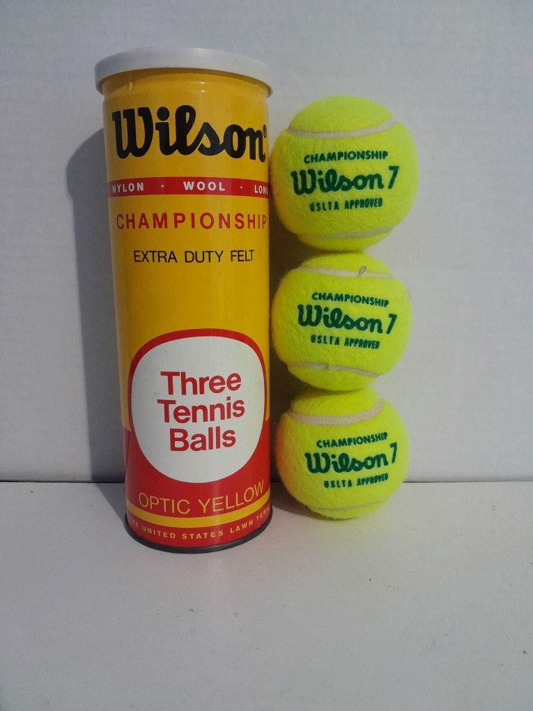 Vintage Wilson Three Tennis Balls 