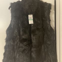 New Michael Kors Fur Vest Size L