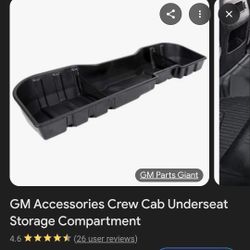 GMC crew Cab Underseat Storage Compartment 