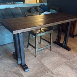 Computer desk Wood Counter Height W/chair