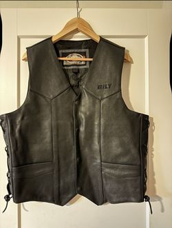 Leather Black Vest