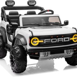   Licensed Ford Bronco Raptor 24V 2 Seater Kids Ride on Toys, Battery Powered Electric Ride on Car, Remote Control Electric Car w/Led Lights