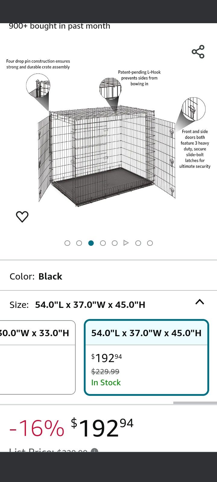 Large Metal Pet Crate