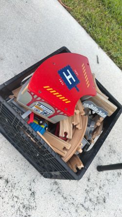Wooden train set