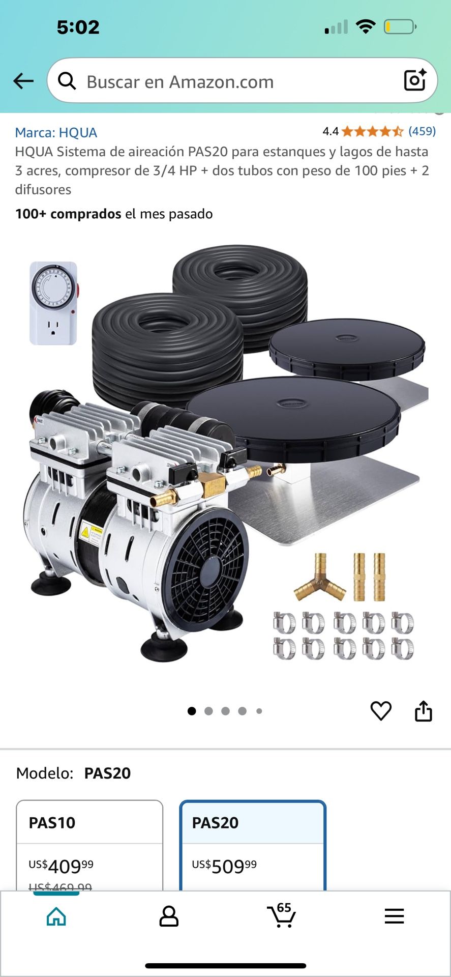 HQUA PAS20 aeration system for ponds