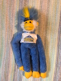 NBA Denver Nuggets "Rally Monkey" Plush Toy With Long Arms For Hanging Or Hugging