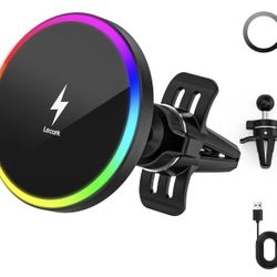 Magsafe Car Mount Charger, 15W Fast Charging Car Mount for iPhone Magnetic, Magsafe Air Vent Car Charging Mount Wireless for iPhone 16 Pro Max, Fits i