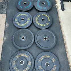 240lb Olympic Bumper Plate Set Weights 