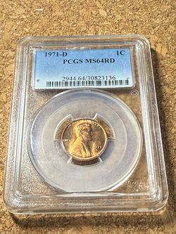 1971-D Lincoln Cent PCGS MS64RD
